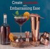 Bar Tools Cocktail Making 10-in-1 Cocktail Shaker Set Kit - Rose Gold - Stainless Steel