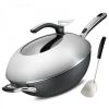 ASD, Cast Iron Can Not Rust, Uncoated Wok, Wear-Resistant And Scratch-Resistant, Universal For Induction Cooker With Coal And Gas, 32cm - Iron