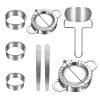 Dumpling maker stainless steel dumpling mold set, suitable for Ravioli making machine Pastry filling DIY handmade 8-piece kitchen set - default