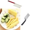 Potato Wavy Edged Knife Cutting Peeler Stainless Steel Kitchen Gadget Cooking Tool Accessories - As the picture 1