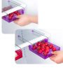 Refrigerator Pull out Bins - Hanging Retractable Fridge Shelf - Fridge Drawer - Storage Organizer Box - Purple