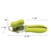 Manual Can Opener Multi-Function 4-in-1 Stainless Steel Handy Can Bottle Opener Ergonomic Anti Slip Grip Handle Kitchen Tools - green