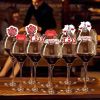 1 set of 10 Valentine's Day wine glass cards - Red
