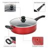 17 Pieces Hard Anodized Nonstick Cookware Pots and Pans Set - as show