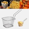 Square Electroplated Chip Basket Mini Fried Basket Fried Basket Customized Snack Food Basket - 1