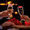 1 set of 10 Valentine's Day wine glass cards - Red