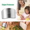 1/2/5 Pcs Finger Protect Stainless Steel Knife Cut Hand Finger Protection Tool Kitchen Gadgets - Silver - 1pc sold