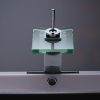 Low-Arc Polished Chrome Single Hole Waterfall Bathroom Faucet Single-Handle Glass Spout Faucet - other
