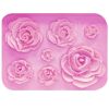 Rose Flowers Silicone Mold Cake Chocolate Molds Wedding Cakes Decorating Tools Fondant Sugarcraft - gray