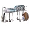 Stainless Steel Single Layer, Inner Length 90cm Kitchen Bowl Rack Shelf - Silver