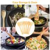 6Pcs Cooking Utensil Bamboo Wooden Spoons Spatula Kitchen Cooking Tools - Wooden