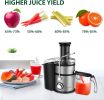 KOIOS Centrifugal Juicer Machines, Juice Extractor with Big Mouth 3' Feed Chute - Black