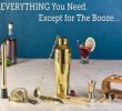 Bar Tools Cocktail Making 10-in-1 Cocktail Shaker Set Kit - Gold - Stainless Steel