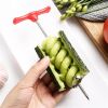 Vegetables Spiral Knife Potato Cucumber Salad Chopper Screw Slicer Cutter Spiralizer Kitchen Tools - Red