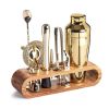 Bar Tools Cocktail Making 10-in-1 Cocktail Shaker Set Kit - Rose Gold - Stainless Steel