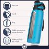 Healter 20oz Leakproof Free Drinking Water Bottle with Spout Lid for, 600ml Stainless Steel Sports Water Bottle for Fitness, Gym and Outdoor Sports -