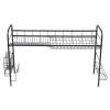 Stainless Steel Single Layer, Inner Length 90cm Kitchen Bowl Rack Shelf - Black